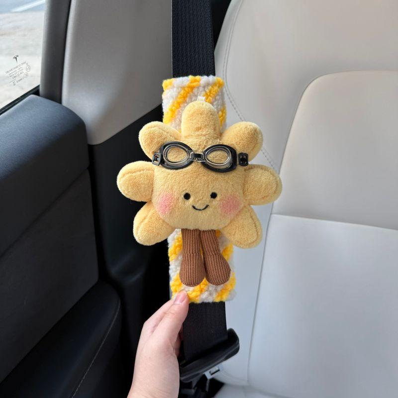 Jc Same Style Ins Sunflower Car Seatbelt Shoulder Pad Car Decoration Gift Cute Creative New Car Gift