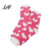 Plush Home Slippers 1 Pair Women Fuzzy Socks for Valentine's Day Warm Fluffy Coral Fleece Day Slipper Socks Fall Winter Thick Sleeping Gift Holiday