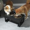 Приподнятая миска для собаки 3 регулируемые высоты Снятие давления Нержавеющая сталь Приподнятая миска для собаки для питомца кошки