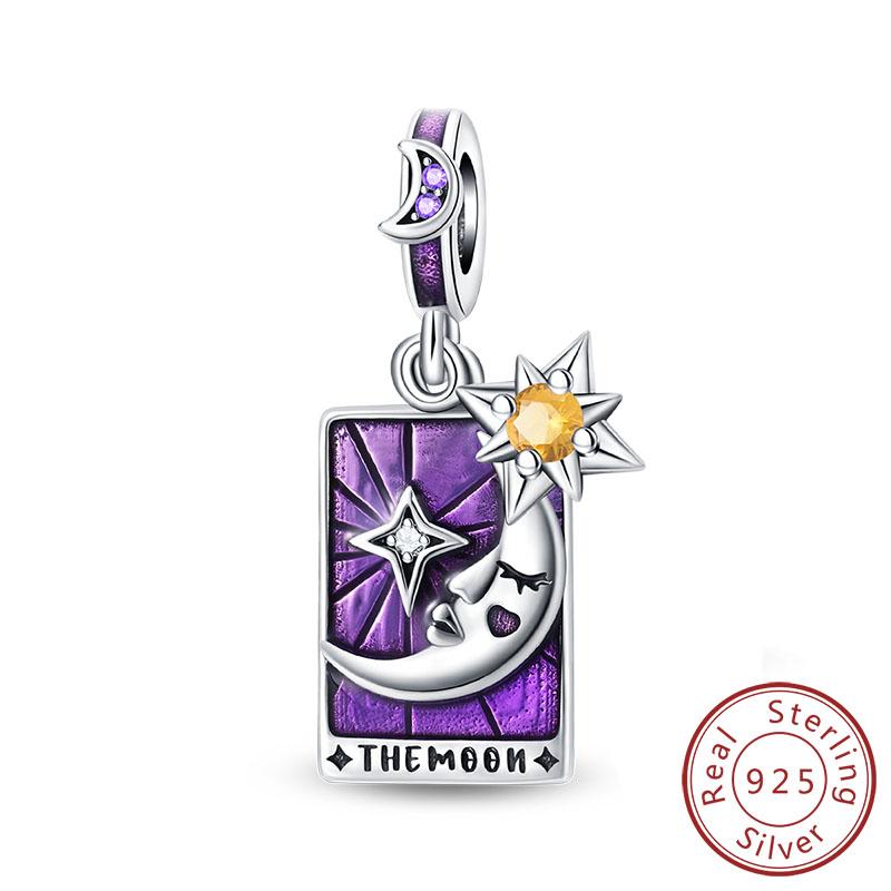 Новые Медные Шармы Подвески Солнце Луна Звезды Магия Таро Шармы Подходят для Оригинальных Браслетов Женские Изысканные Ювелирные Изделия Подарки