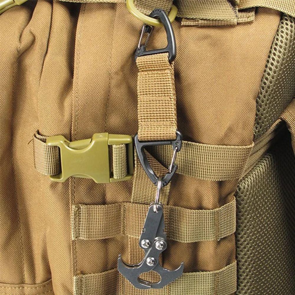 Rotatable Camping Carabiner Double-headed Webbing Belt Buckle Backpack Key Hook Backpack