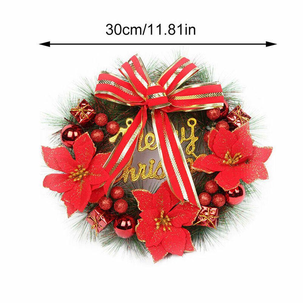 Props Party Decoration DIY Craft Pine Needle Wreath Door Hanging Ornament Christmas Wreath Garland