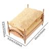 Bedroom Dollhouse Wood Bed 1:12 Simulation Single Bed Miniature Wood Bed  Pretend Play