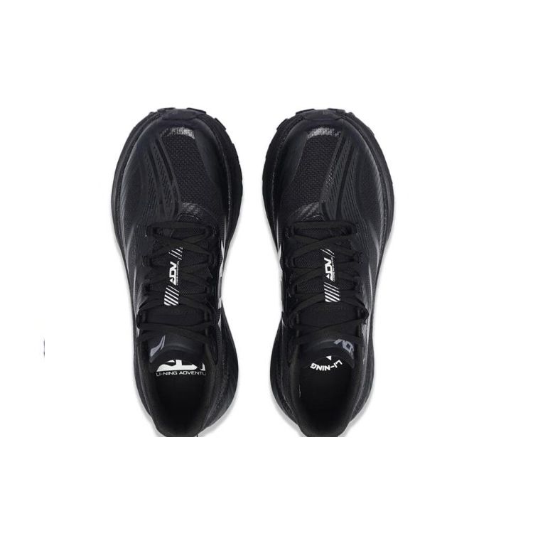 Li Ning Lu Comfortable Shock Absorption Wear Resistant Low Top Running Shoes Men Sneaker Black ARNT003-2
