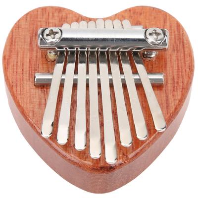 HeartShaped Thumb Piano Портативный четкий 8-тональный клавишный инструмент из красного дерева для начинающих