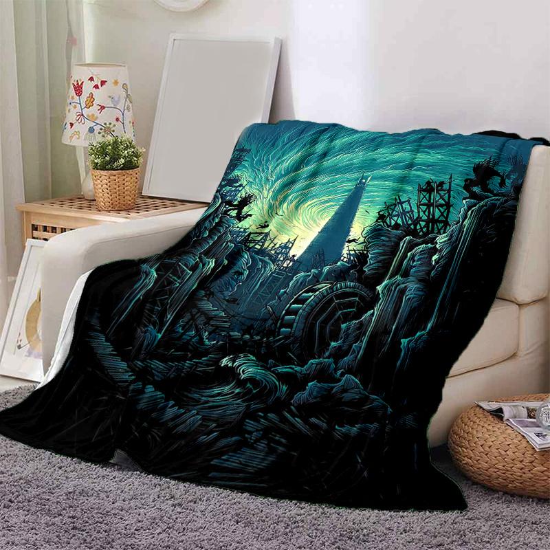 ntasy Landscape: A Unique Art Print for Your Home DecorPrint Blanket, Soft Blanket For Sofa Office Bed And Travelling