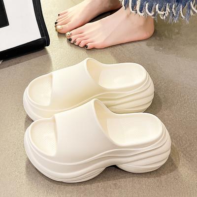 Женские тапочки из ЭВА, без застежек, с утолщенной подошвой, удобные дышащие тапочки для дома и улицы