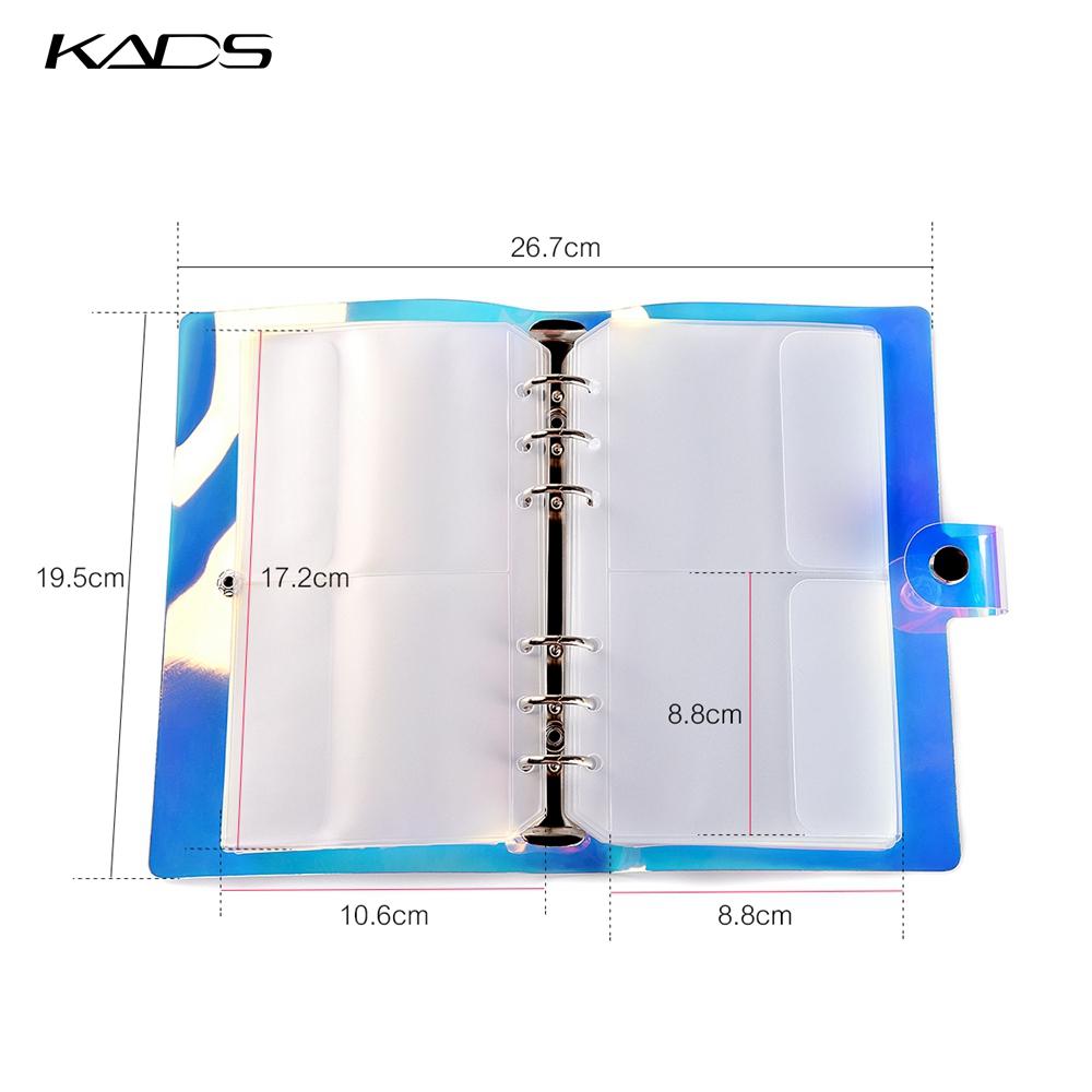 kads 32 слота, держатель для штамповочной пластины для дизайна ногтей, органайзер для высокой лазерной пластины для ногтей, пустой чехол для круглого шаблона штампа 7*8 см