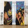 Роскошные африканские танцы женщина мужчина бесплатная доставка занавеска для окна для гостиной детская спальня ванная комната кухня дверь домашний декор2 шт.