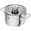 Кастрюля ZWILLING Pouristic, 16 см, Глубокая, С двумя ручками, Нержавеющая сталь, Трехслойное дно, Совместима с индукцией, 1.8 л [Официальный японский продукт