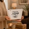 Trousse Beige J’peux pas j’ai Géocaching J'peux pas minimaliste | Trousse de Toilette en Coton 3 L avec Zip Métal et Fond Plat