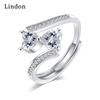 Классическое кольцо Lindon из медного сплава с цирконием, женские ювелирные изделия, свадебный подарок для вечеринки
