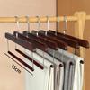 Premium Pants Hanger Wooden Storage Rack Portable Velvet Coat Hanger  Clothing Store Home Use