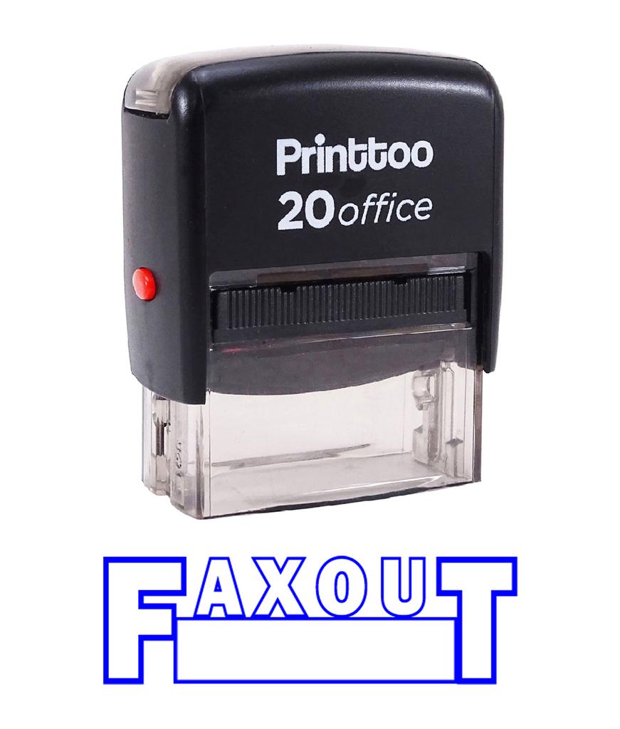 Printtoo FAX Self Inking Rubber Stamp Office Stationary Custom Stamp-Black
