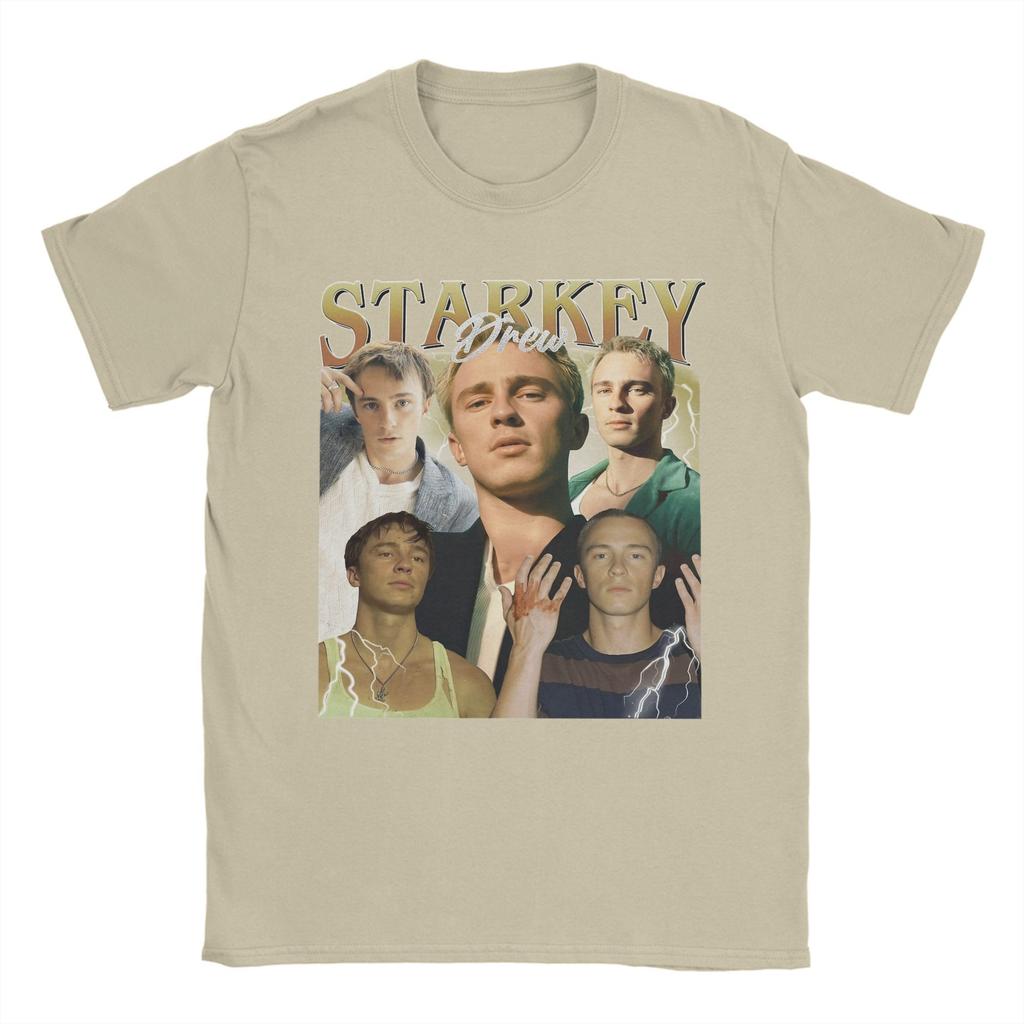 Винтажная футболка Drew Starkey Мужская Хлопковая Смешная Футболка С Круглым Вырезом Футболка С Коротким Рукавом Одежда С Принтом