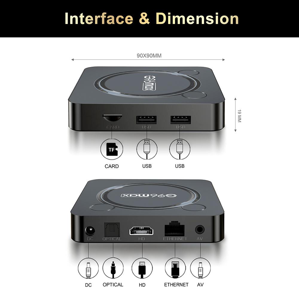 G96 Max Smart TV Box Android 11 Amlogic S905W2 двойной Wi-Fi 4 ГБ 32 ГБ 64 ГБ 4K ТВ-приставка видеоресивер медиаплеер телеприставка 2G 16 ГБ