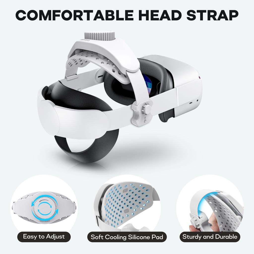 Universal headband for Meta Quest 3/2/Pro/Pico4/4Pro VR glasses, ergonomic, comfortable and stress-relieving headwear accessorie