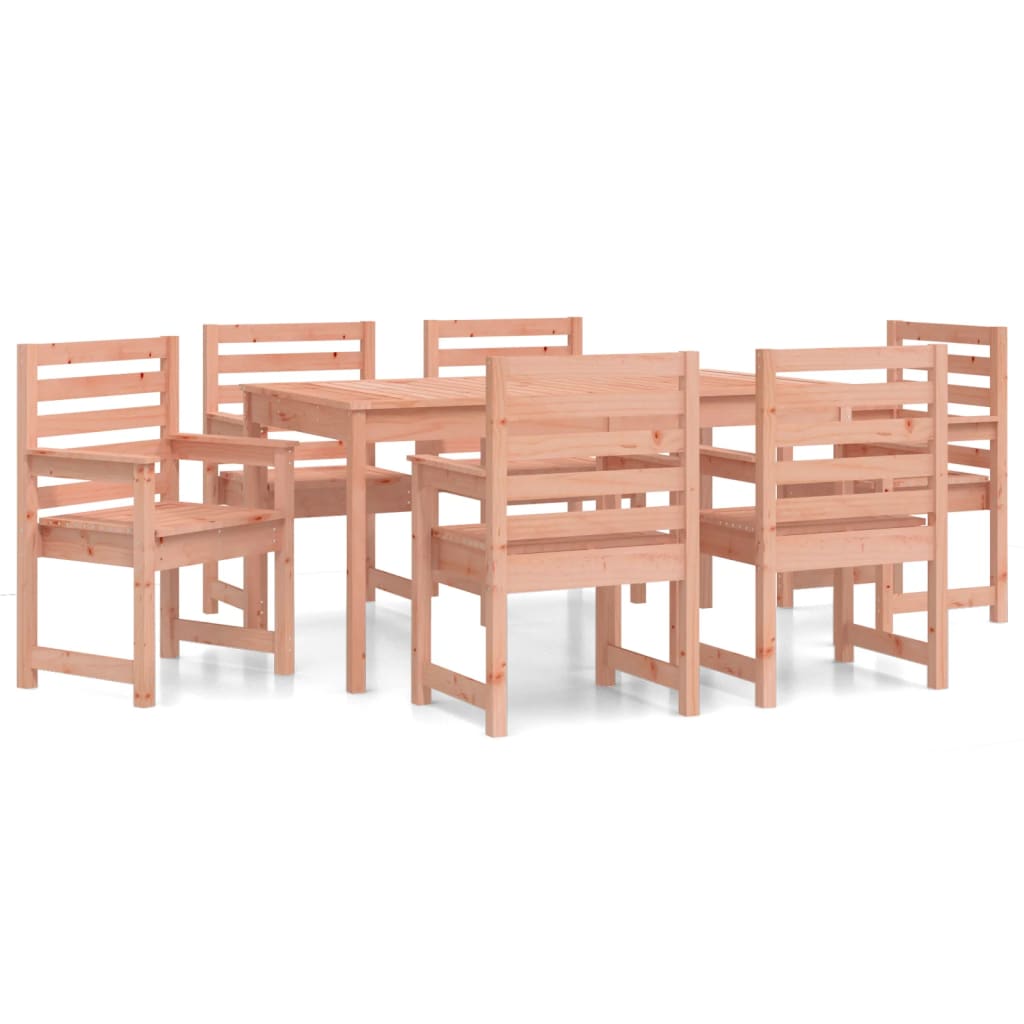 7 Piece Garden Dining Set Solid Douglas Fir Wood