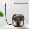 In-Stock 1.5m and 1.8m AC Power Cord with Figure-8 Connector for Rice Cooker, 3-Pin Plug, 3-Core, 1mm²