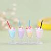 8Pcs/set Cute Ice Cream Figurines Mini Ice Cream Miniature Micro Landscape Food Toys Model Kitchen