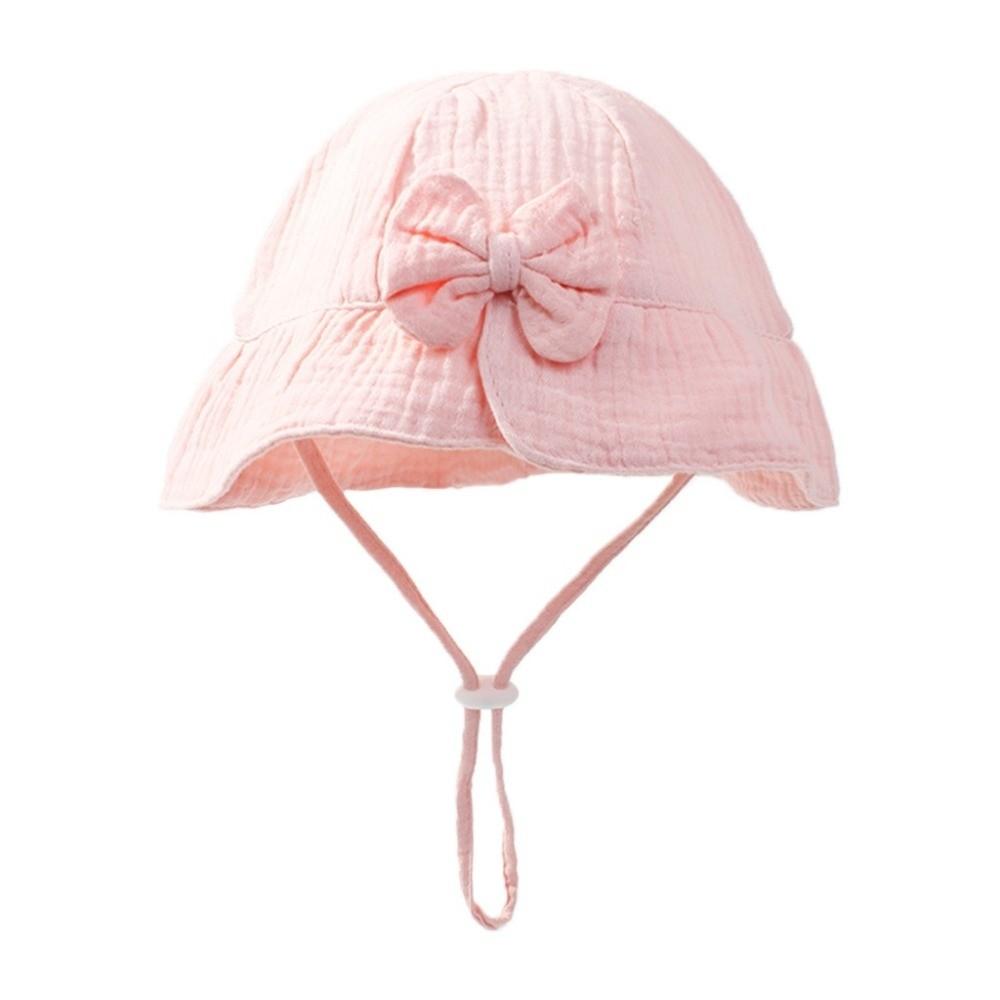 Cute Bowknot Baby Fisherman Hat Adjustable Bucket Cap New Princess Hat Spring Summer