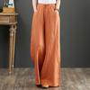 Korean Cotton Linen Loose Large Size Wide Leg Pants High Waist Dragging Pants Straight Pants Linen Women's Pants