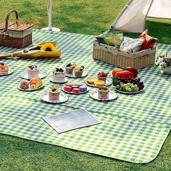 Одеяло для пикника на открытом воздухе, портативный очень большой водонепроницаемый пескозащитный пляжный коврик, складной прямоугольный коврик для кемпинга, влагостойкий коврик с ремнем для переноски
