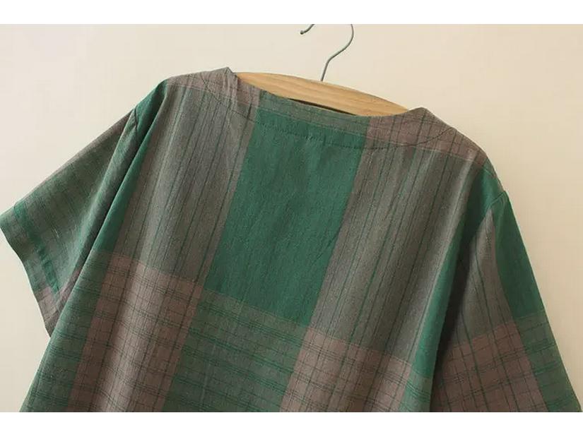 Лето 2022 г. Женский комплект из двух предметов в корейскую клетку: Универсальные повседневные брюки и свободный топ для женщин