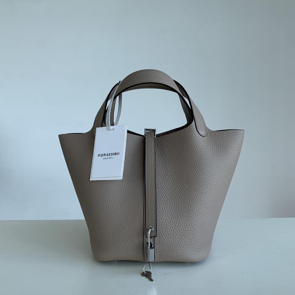 KEDITRO Picotingbo Half Hand Wax Thread Bucket Handheld Женская сумка Модная и простая корзина для овощей 22 см