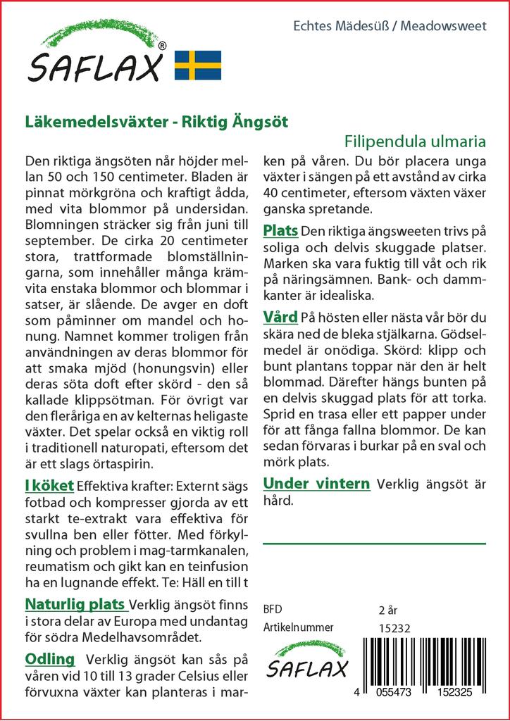 SAFLAX Garden in the Bag - Таволга - 500 семян - С субстратом в подходящем пакете-стойке - Filipendula ulmaria