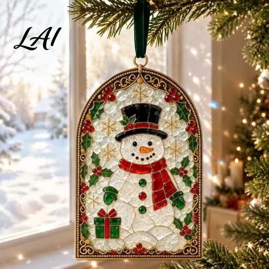 Crystal Window Hanging Christmas Sea Glass Sun Catcher Acrylic Ornament for Holiday Seasonal Gift Home Decor Festive Garden Wall Decoration Rainbow