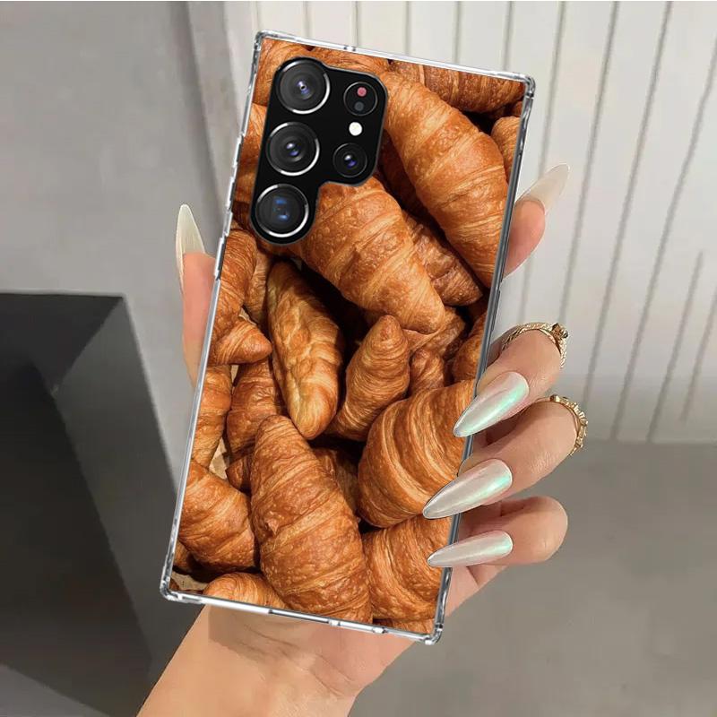 Чехол для телефона Food Fries Beer Cheese Sushi Cookie для Samsung Galaxy S26 S24 S23 Ultra S25 Edge S22 S21 Plus S20 FE + Мягкая печать Sh