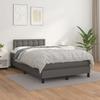 Maison Exclusive - Sommier à lattes de lit avec matelas gris 120x190 cm similicuir