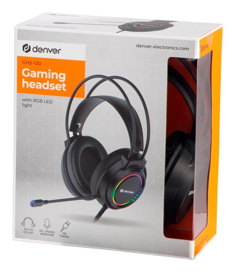 DENVER GHS-130 Игровые наушники с USB-разъемом, Denver