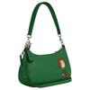 Coach PEANUTS совместный бренд Teri 24 с принтом, фурнитура, фактурная кожа, наплечная сумка-кроссбоди, средний размер, женская, зеленая