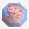 Taylor Swift Themed Automatic Opening and Closing Umbrella, Compact Travel Umbrella, Lightweight and Portable, Suitable for Beach Commuting