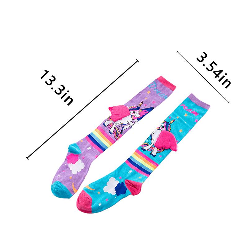 Girl Knee Stockings High Little Cute Cartoon Pony Print Long Stockings Soft Child Fun Legging Warmmer