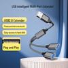 Портативный USB-хаб Type-C: Док-станция, Флеш-накопитель, Удлинитель для мыши, Разветвитель кабелей, Многопортовый расширитель.