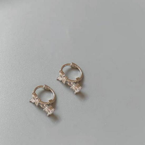 Серьги-иглы из серебра 925 пробы в корейском стиле с гонконгским шармом — модная застежка и дизайн ушных косточек