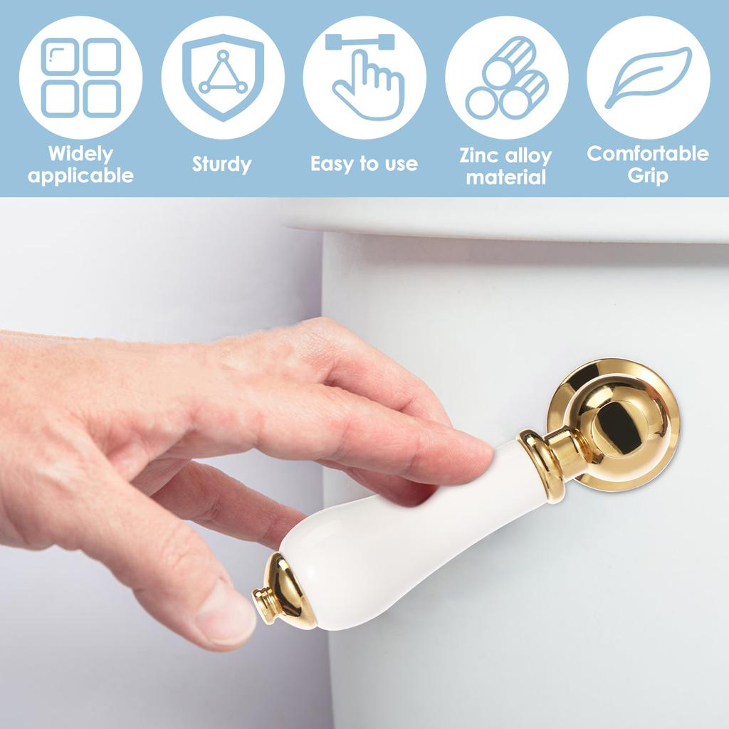 Замена ручки слива унитаза Золотая Викторианская Белая Ручка рычага сливного бачка унитаза Замена рычага слива бачка унитаза