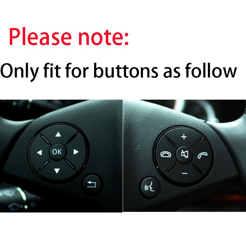 Черная внутренняя кнопка переключения рулевого колеса, накладка, наклейка для Mercedes Benz CES GLK Class W204 W212 W221 X204 C200