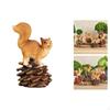 Garden Sculpture Squirrel Ornament Animal Model Novelty Statue Resin Figurine for Park