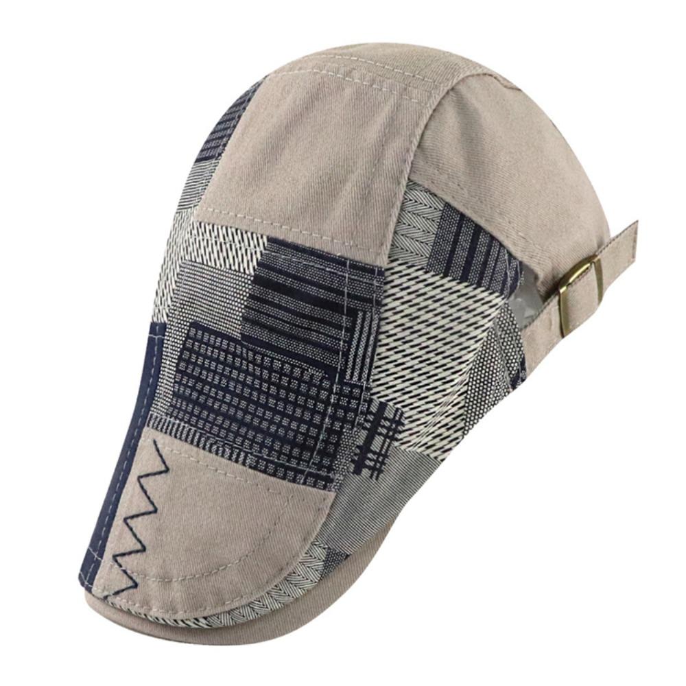 Adjustable Irregular Plaid Beret Headwear Casquette Ivy Cap Fashion Men Baseball Cap Sports