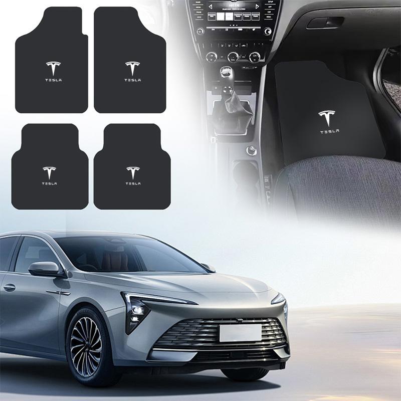 Car Front Rear Floor Mats Interior Carpet Anti-slip Protection Pad For Tesla Model 3 Model S Model X Model Y Cybertruck Roadster