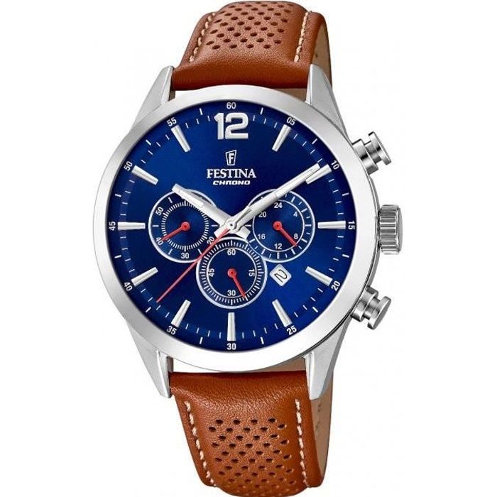 Montre Homme - Festina - F20542-3 - Cuir - Chronographe - 5 ATM