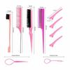 10Pcs New Hair Styling Comb Set Plastic Triple Teasing Comb Braid Tool Teasing Hair Brush