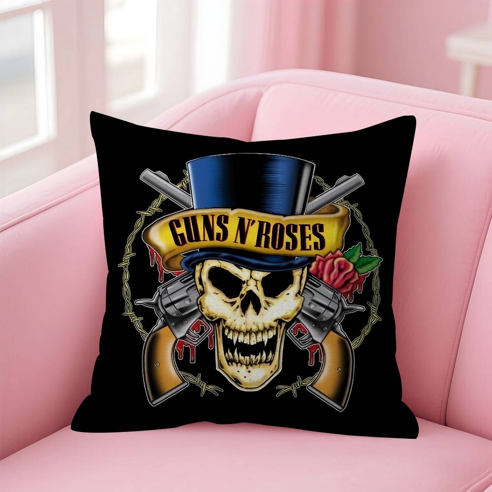 Rock Music Band GGuns N Roses Personalized Pillow Dust Cover Bedroom Kids Party Decoration Pillowcase Birthday Children Gift