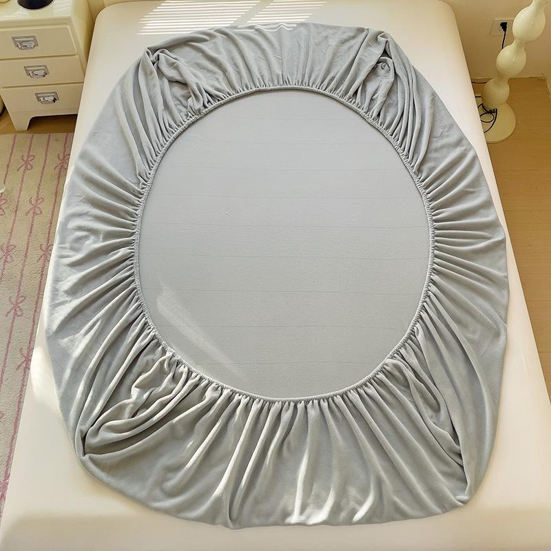 Warm Velvet Fitted Bed Sheet with 360 Elastic Band Mattress Protector Cover Coral Fleece Bedspreads for Single Double Bedsheet