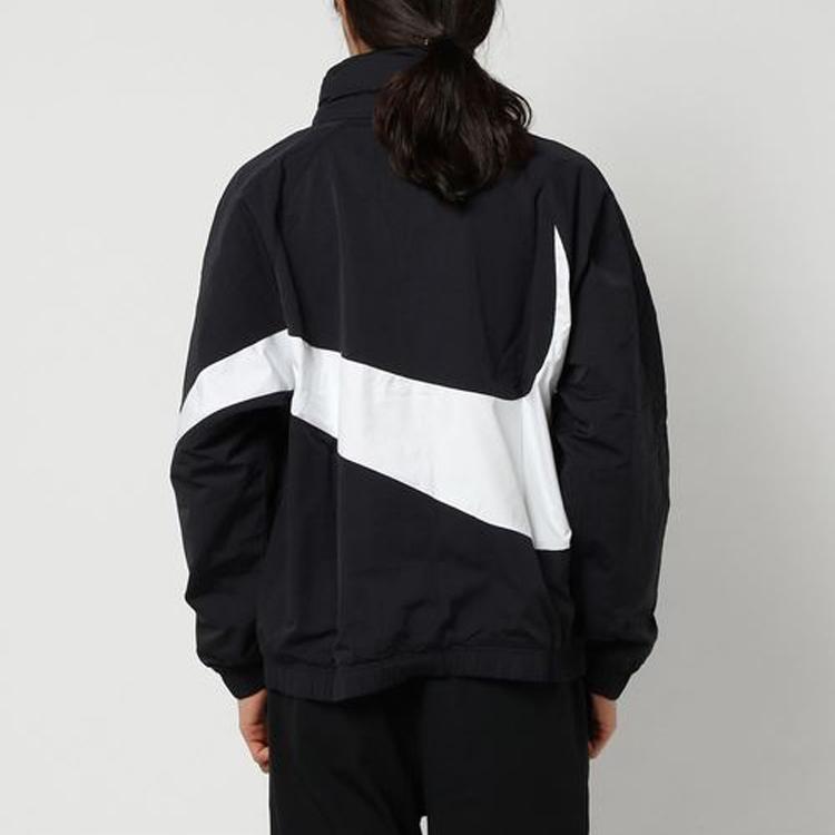 Nike Куртка с полумолнией и большой галочкой Мужские куртки черные AJ1404-010