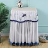 1PC Washing Machine Cover Dustproof Polyester Protective Fabric Cover Handmade Embroidered Floral Patterns Gauze 8 Styles